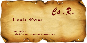 Csech Rózsa névjegykártya