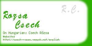 rozsa csech business card